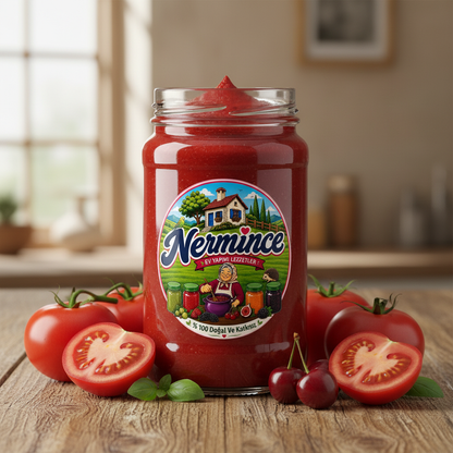 Nermince ev yapımı domates salçası